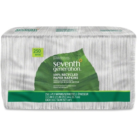 Seventh Generation Napkins, Recycled, White 12PK SEV13713CT